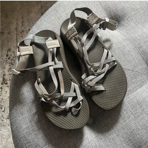 Chaco Sandals Strappy Gray Sparkle